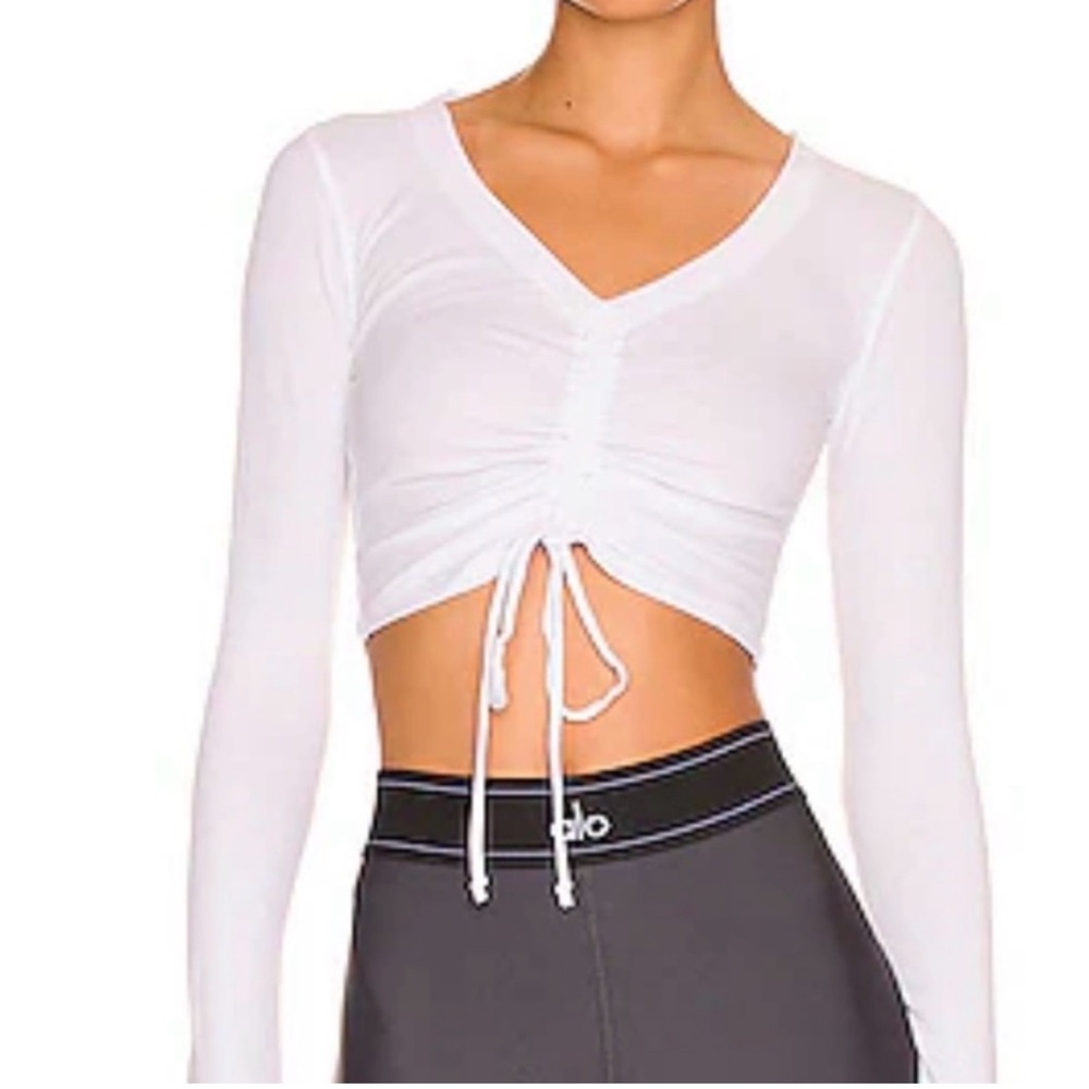 All Ribbed Cinched Long Sleeve